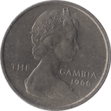 1966 SIX PENCE GAMBIA - WORLD COINS - Cambridgeshire Coins