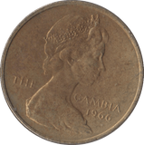 1966 THREE PENCE GAMBIA - WORLD COINS - Cambridgeshire Coins