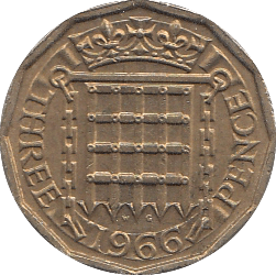 1966 THREEPENCE ( UNC ) - Threepence - Cambridgeshire Coins