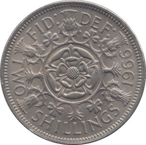 1966 TWO SHILLINGS ( UNC ) REF 2 - TWO SHILLING - Cambridgeshire Coins
