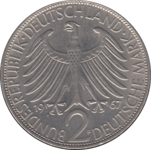 1967 2 DEUTSCHE MARK GERMANY - WORLD COINS - Cambridgeshire Coins