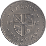 1967 20 PESEWAS GHANA - WORLD COINS - Cambridgeshire Coins
