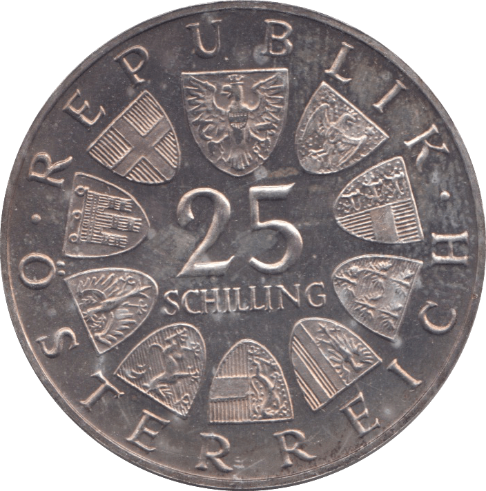 1967 AUSTRIA SIILVER 25 SHILLING ( UNC ) - SILVER WORLD COINS - Cambridgeshire Coins