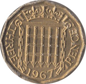 1967 BRASS THREEPENCE ( BU ) - Threepence - Cambridgeshire Coins