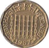 1967 BRASS THREEPENCE ( BU ) - Threepence - Cambridgeshire Coins