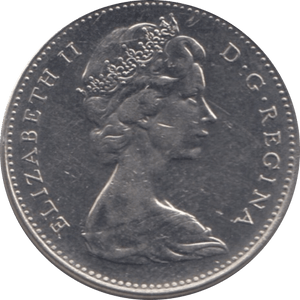 1967 CANADA FIVE CENTS - WORLD COINS - Cambridgeshire Coins