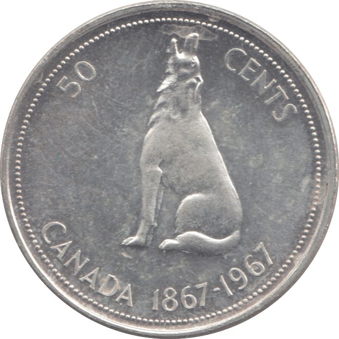 1967 CANADA SILVER 50 CENTS - WORLD SILVER COINS - Cambridgeshire Coins