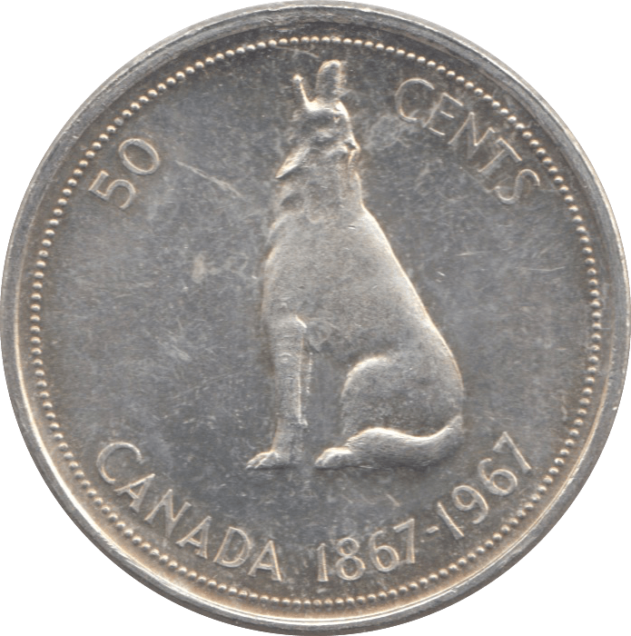 1967 CANADA SILVER 50 CENTS - WORLD SILVER COINS - Cambridgeshire Coins