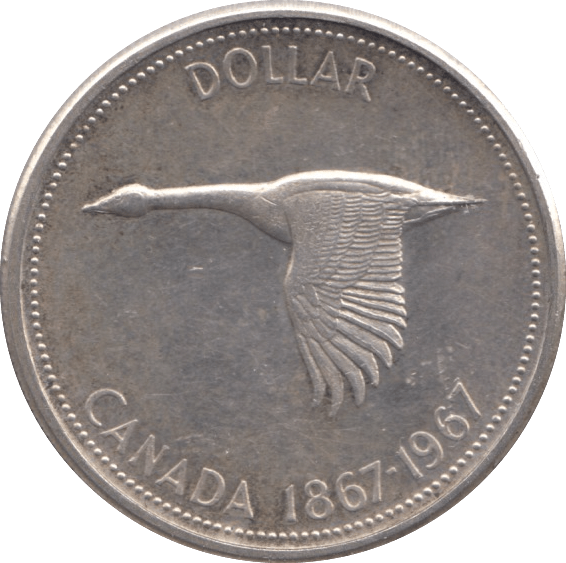 1967 CANADA SILVER ONE DOLLAR - SILVER WORLD COINS - Cambridgeshire Coins