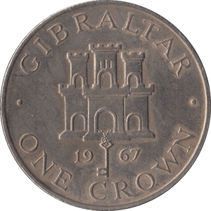 1967 CROWN COIN COIN GIBRALTAR - WORLD COINS - Cambridgeshire Coins