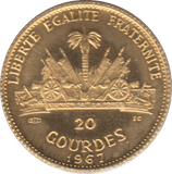 1967 GOLD HAITI 20 GOURDES - Gold World Coins - Cambridgeshire Coins