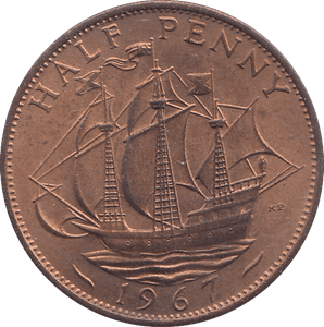 1967 HALFPENNY ( UNC ) - Halfpenny - Cambridgeshire Coins