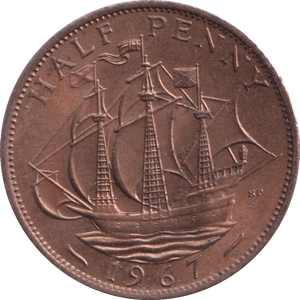 1967 HALFPENNY ( UNC ) - Halfpenny - Cambridgeshire Coins
