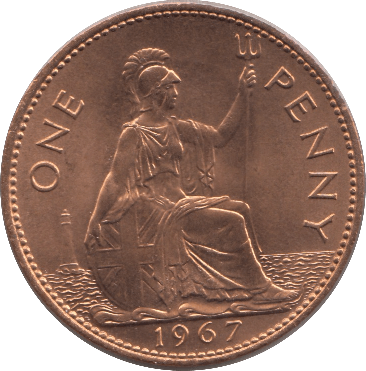 1967 PENNY I ( UNC ) - Penny - Cambridgeshire Coins