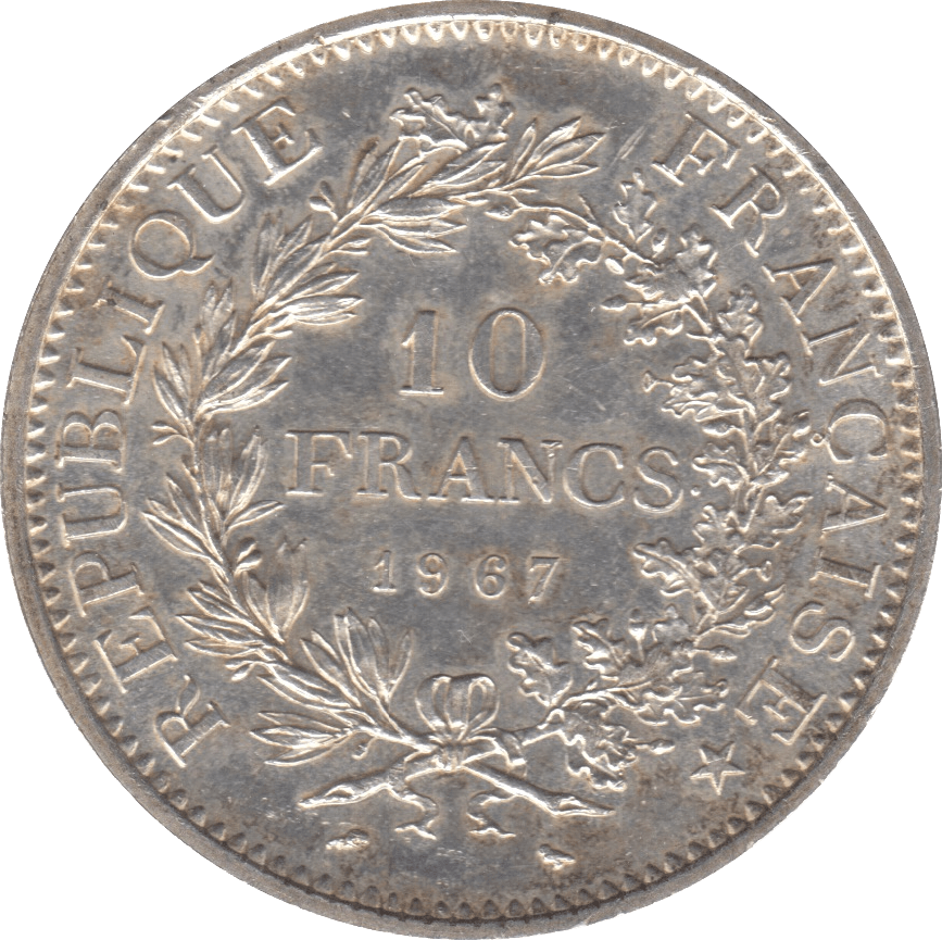 1967 SILVER FRANCE 10 FRANCS ( UNC ) - SILVER WORLD COINS - Cambridgeshire Coins