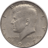 1967 SILVER HALF DOLLAR USA - SILVER WORLD COINS - Cambridgeshire Coins