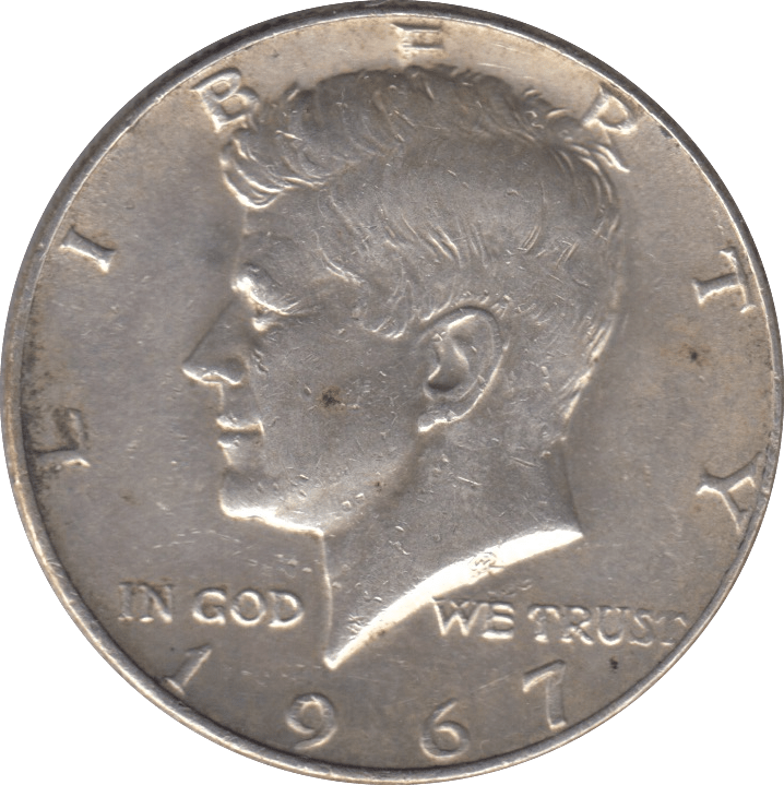 1967 SILVER HALF DOLLAR USA - SILVER WORLD COINS - Cambridgeshire Coins