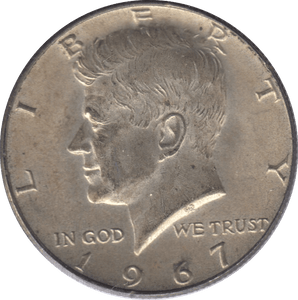 1967 SILVER HALF DOLLAR USA - SILVER WORLD COINS - Cambridgeshire Coins