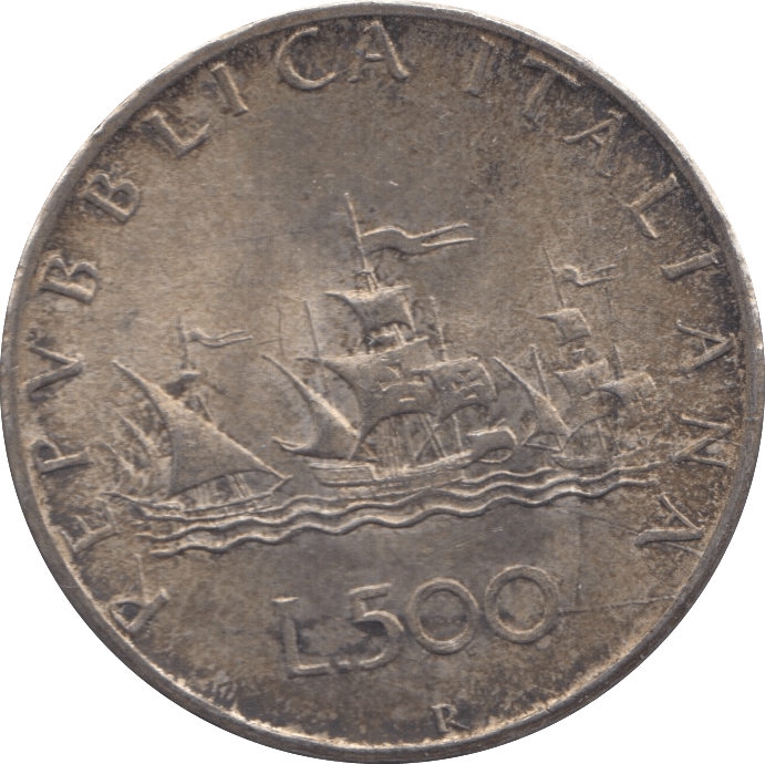 1967 SILVER ITALY 500 LIRA - SILVER WORLD COINS - Cambridgeshire Coins