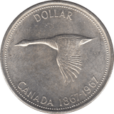 1967 SILVER ONE DOLLAR CANADA - SILVER WORLD COINS - Cambridgeshire Coins