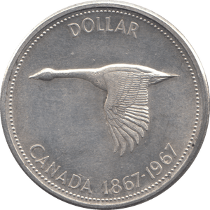 1967 SILVER ONE DOLLAR CANADA - WORLD SILVER COINS - Cambridgeshire Coins