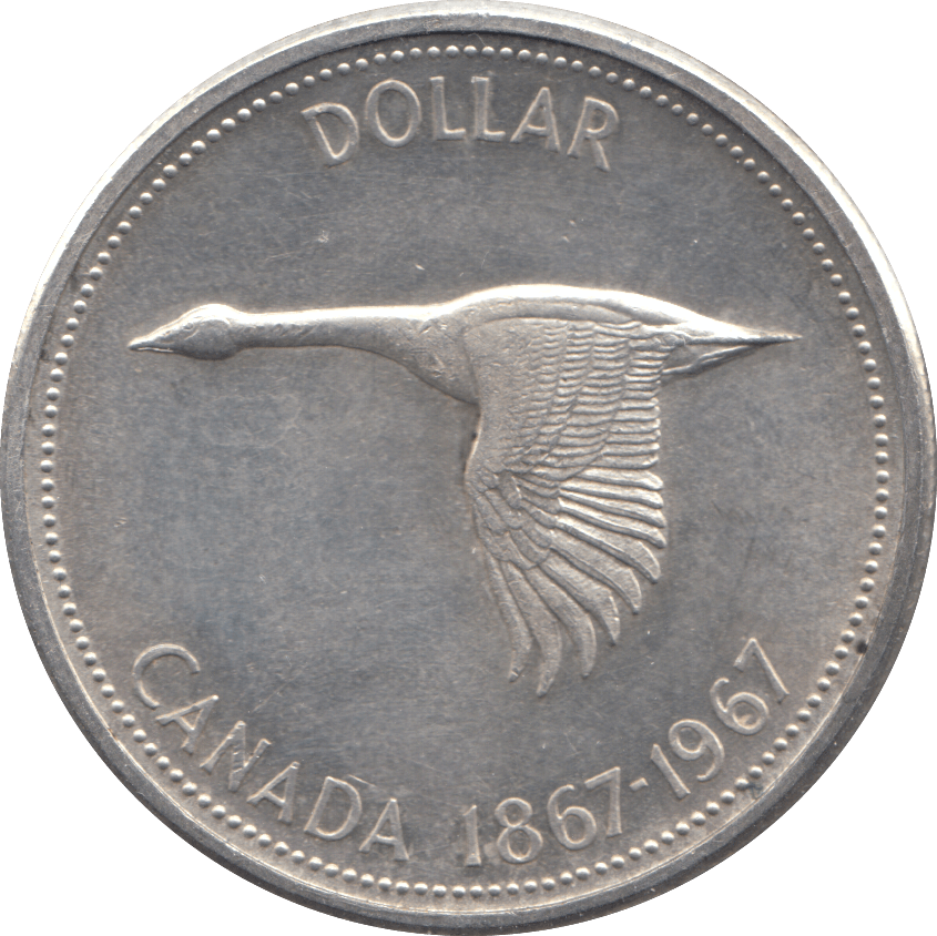 1967 SILVER ONE DOLLAR CANADA - WORLD SILVER COINS - Cambridgeshire Coins