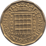 1967 THEEPENCE ( UNC ) 1 - Threepence - Cambridgeshire Coins