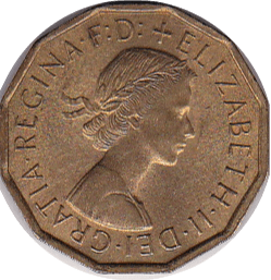 1967 THREEPENCE (FINE OR BETTER) BRASS - Threepence - Cambridgeshire Coins