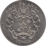 1967 TWO PA'ANGE TONGA - WORLD COINS - Cambridgeshire Coins