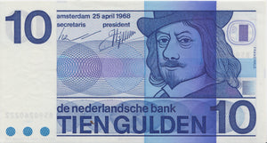 1968 10 GULDEN BANKNOTE NETHERLANDS REF 921 - World Banknotes - Cambridgeshire Coins