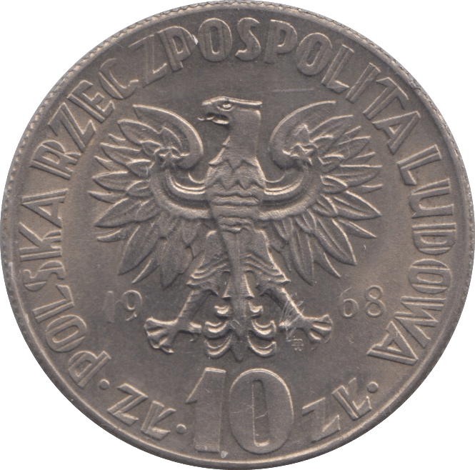 1968 10 ZLOTY POLAND - WORLD COINS - Cambridgeshire Coins