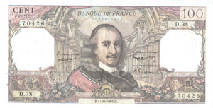 1968 100 FRANC BANKNOTE FRANCE REF 704 - World Banknotes - Cambridgeshire Coins
