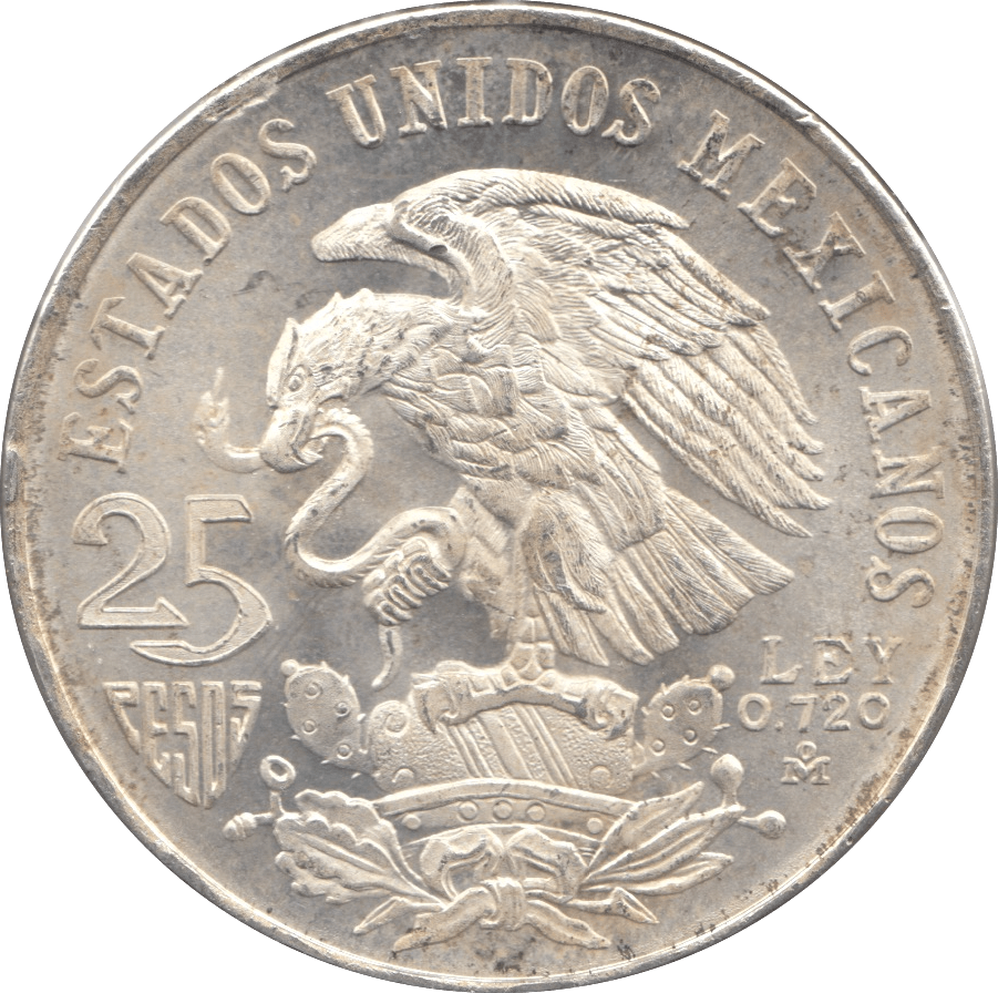 1968 25 PESO MEXICO 2 - SILVER WORLD COINS - Cambridgeshire Coins