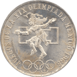 1968 25 PESO MEXICO 2 - SILVER WORLD COINS - Cambridgeshire Coins