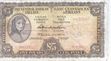 1968 £5 CENTRAL BANK OF IRELAND IRELAND BANKNOTE REF 101 - Irish Banknotes - Cambridgeshire Coins