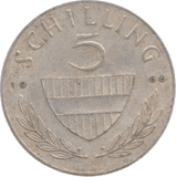 1968 AUSTRIA SILVER 5 SCHILLING - SILVER WORLD COINS - Cambridgeshire Coins