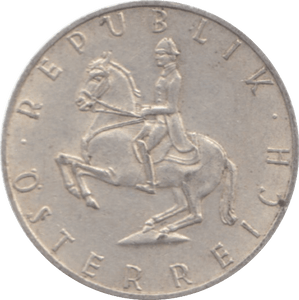 1968 AUSTRIA SILVER 5 SCHILLING - SILVER WORLD COINS - Cambridgeshire Coins