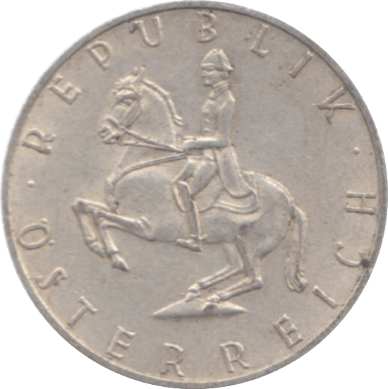 1968 AUSTRIA SILVER 5 SCHILLING - SILVER WORLD COINS - Cambridgeshire Coins