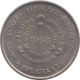 1968 BARUNDI EAST AFRICA TEN FRANCS - WORLD COINS - Cambridgeshire Coins