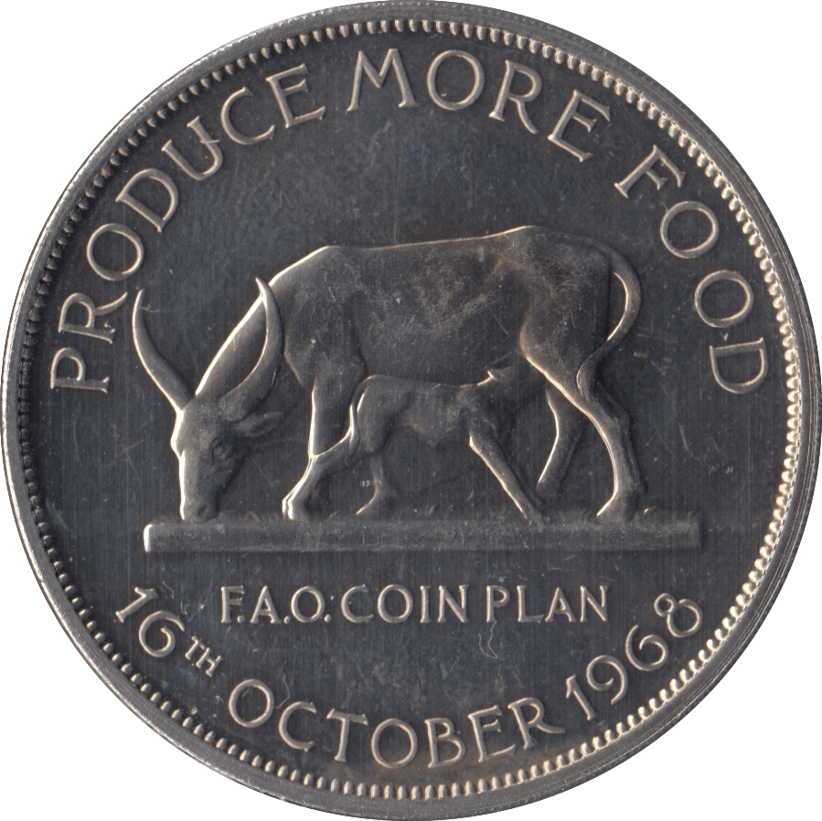 1968 BRILLIANT UNCIRCULATED FIVE SHILLINGS COIN UGANDA - WORLD COINS - Cambridgeshire Coins