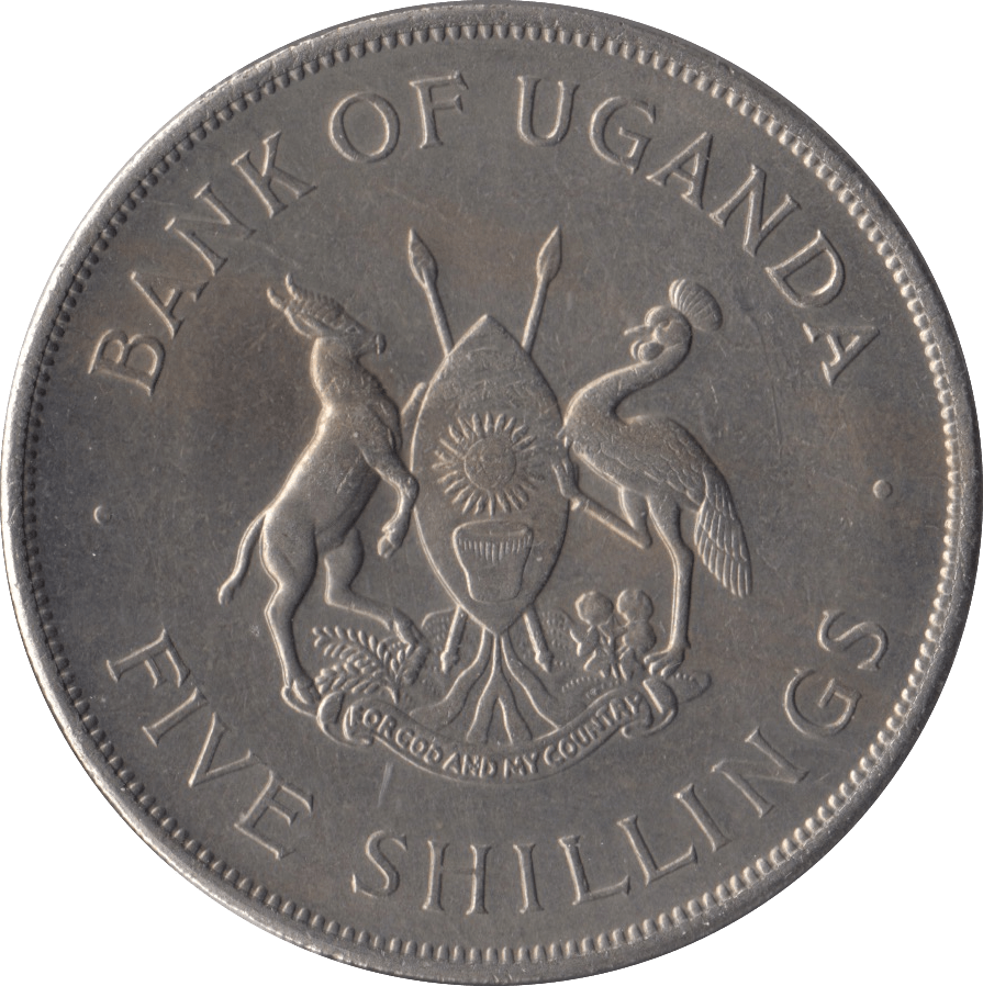 1968 FIVE SHILLINGS COIN UGANDA - WORLD COINS - Cambridgeshire Coins