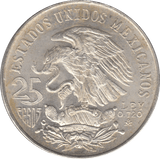 1968 MEXICO SILVER 25 PESOS 3 - WORLD COINS - Cambridgeshire Coins