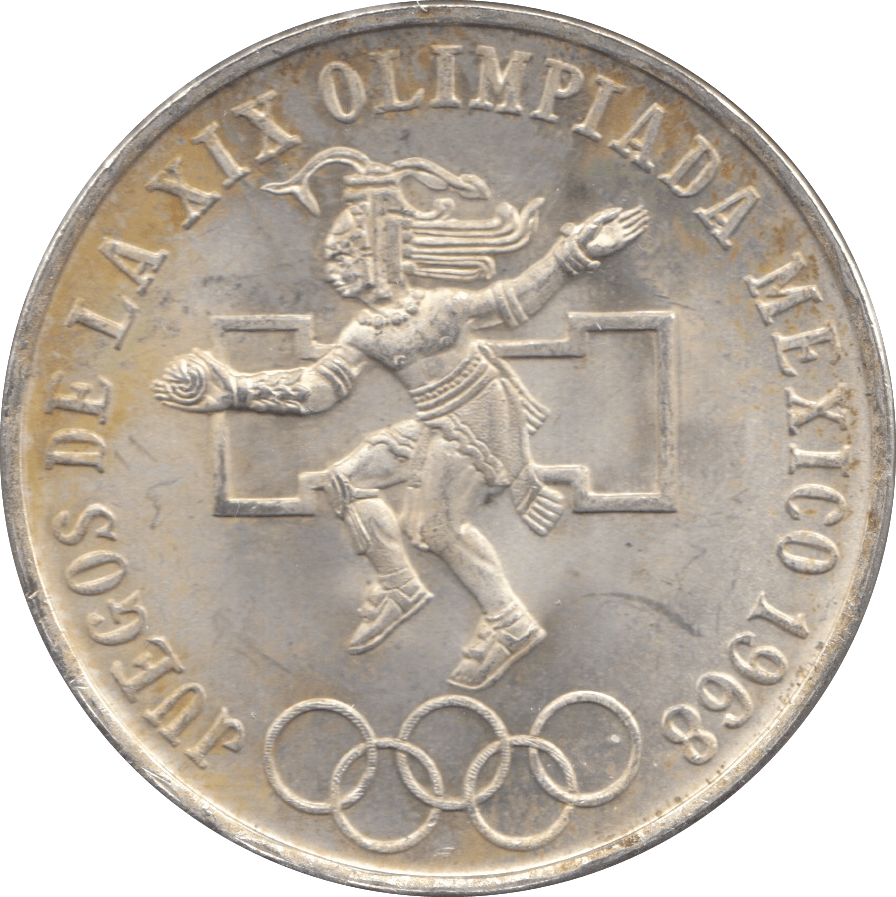 1968 MEXICO SILVER 25 PESOS 3 - WORLD COINS - Cambridgeshire Coins