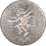 1968 MEXICO SILVER 25 PESOS - WORLD COINS - Cambridgeshire Coins