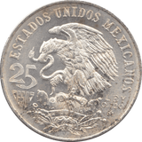 1968 MEXICO SILVER 25 PESOS - WORLD COINS - Cambridgeshire Coins