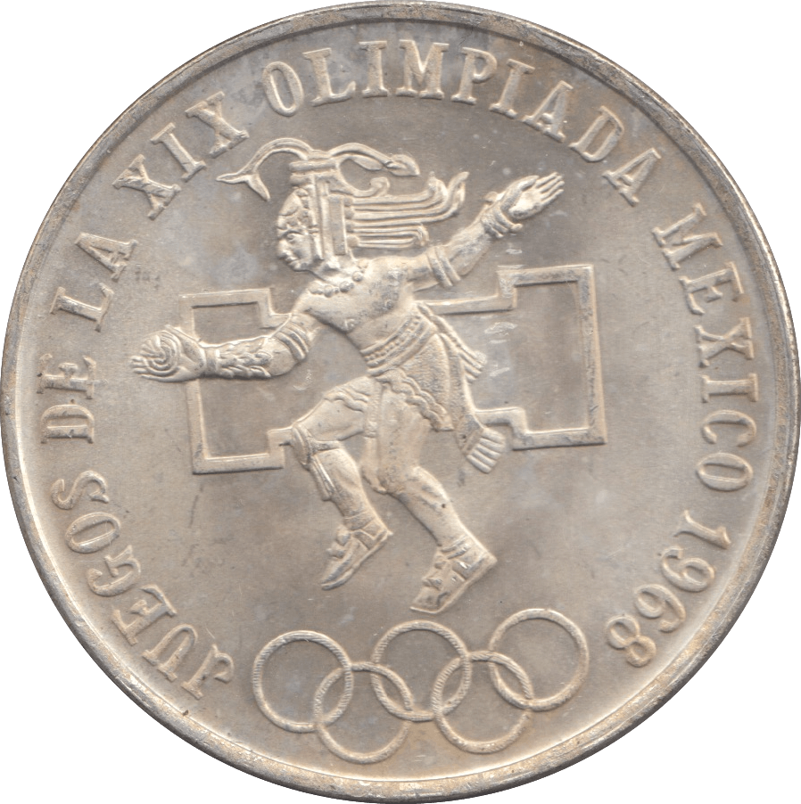 1968 MEXICO SILVER 25 PESOS - WORLD COINS - Cambridgeshire Coins