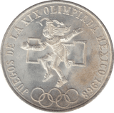 1968 MEXICO SILVER 25 PESOS - WORLD SILVER COINS - Cambridgeshire Coins