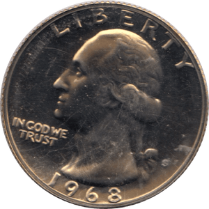1968 QUARTER DOLLAR USA ( PROOF ) - WORLD COINS - Cambridgeshire Coins