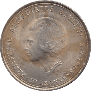 1968 SILVER 10 KRONER DENMARK - SILVER WORLD COINS - Cambridgeshire Coins