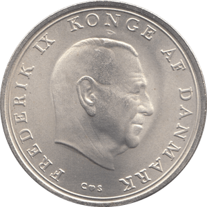 1968 SILVER 10 KRONER DENMARK - SILVER WORLD COINS - Cambridgeshire Coins